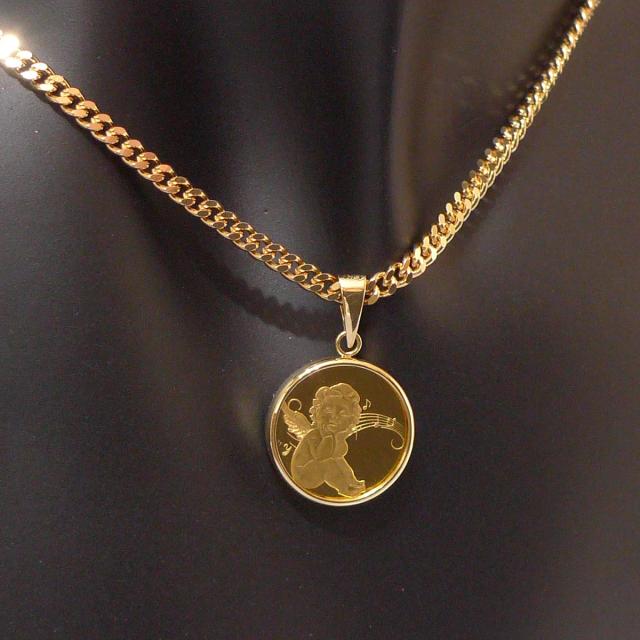 24金18金】イーグルペンダントチャーム ネックレス K24 K18 新品