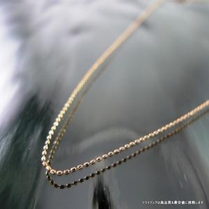カットボール ネックレス 18金 18k ピンクゴールド PG ネックレスチェーン k18 メンズ レディース プレゼント 幅0.6mm 40cm 0.8g スライド