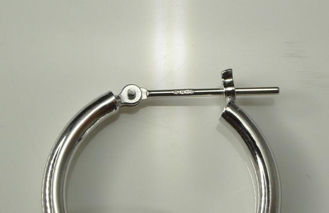 K14 14金 ホワイトゴールド フープピアス15mm 楽天市場】フープピアス K14 14金 ホワイトゴールド 15mm パイプ