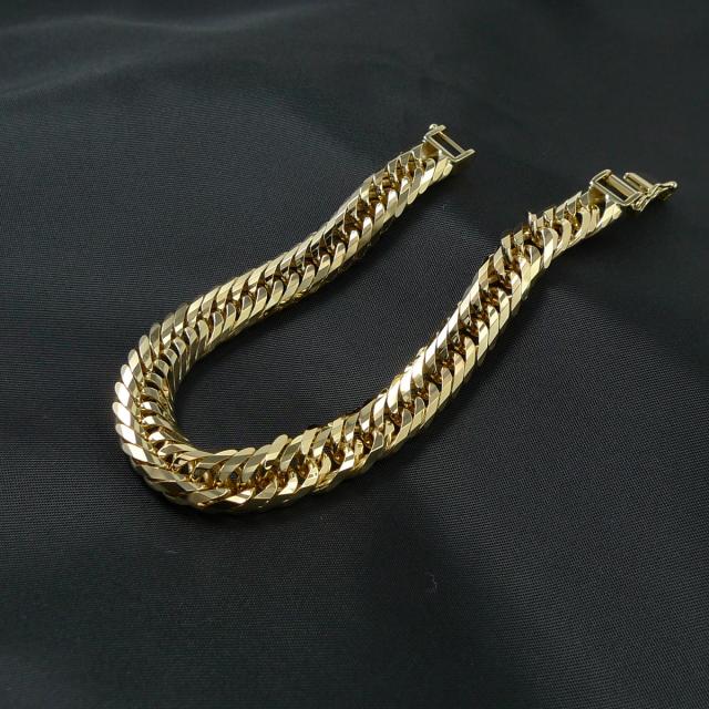 喜平8面トリプル シルバー925製 k18GF セーフティ付き 喜平