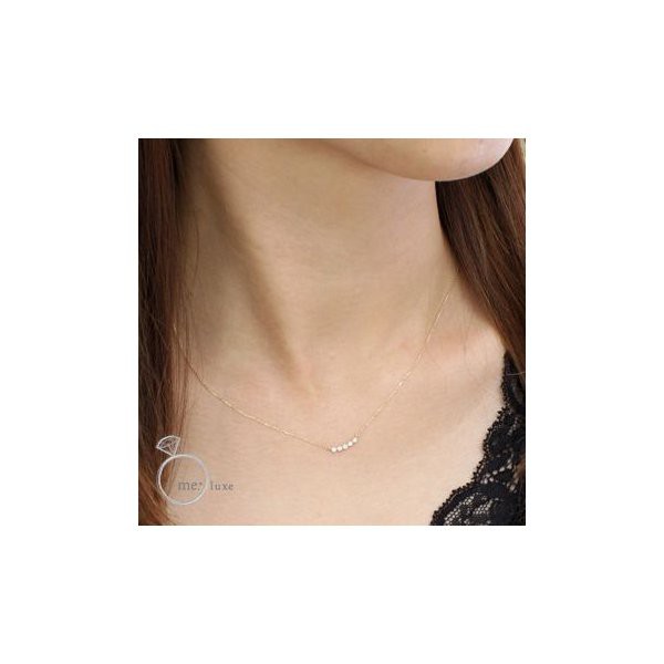 K10ダイヤモンドラインネックレスSTARJEWELRYGIRL