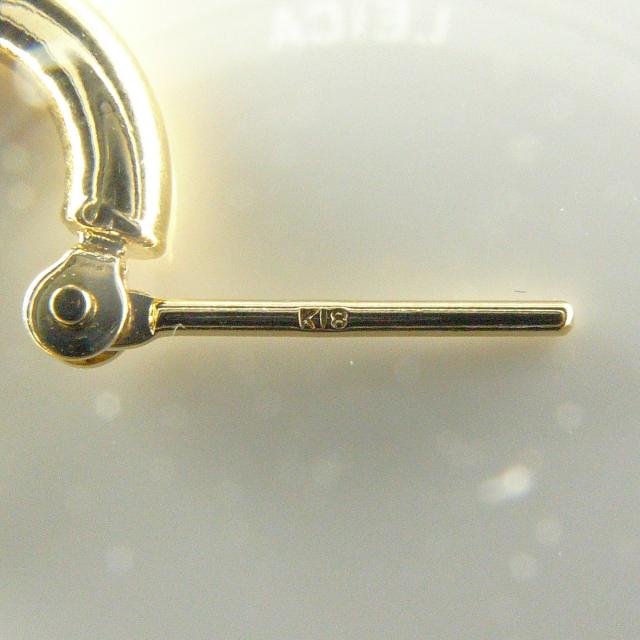 18金 18k フープピアス 小さめ 国産 幅2mm 外径10mm イエローゴールド 両耳 1ペア 2個 レディース メンズ リング パイプ ピアス_1