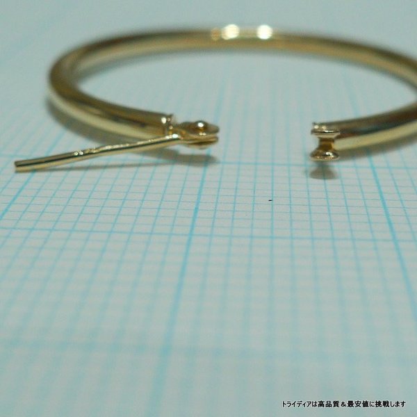 18金 18k フープピアス 幅2mm 外径30mm イエローゴールド 両耳 1ペア 2個 レディース メンズ リング パイプ ピアス_3
