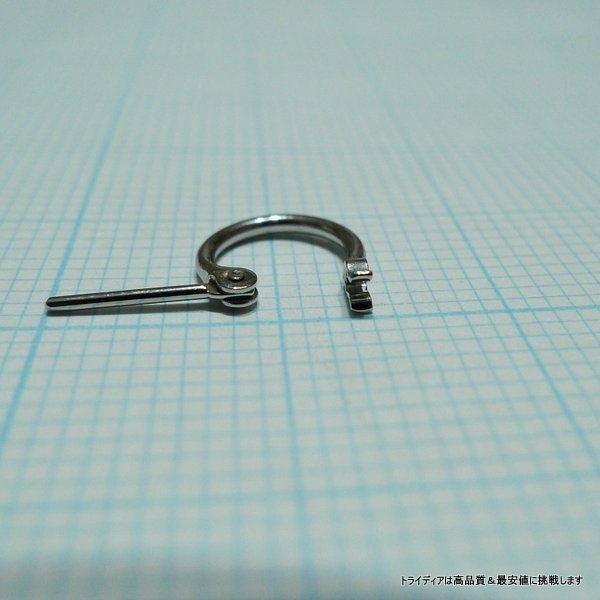 プラチナ Pt900 フープピアス 小さめ 国産 幅1mm 外径8mm 両耳 1ペア 2 