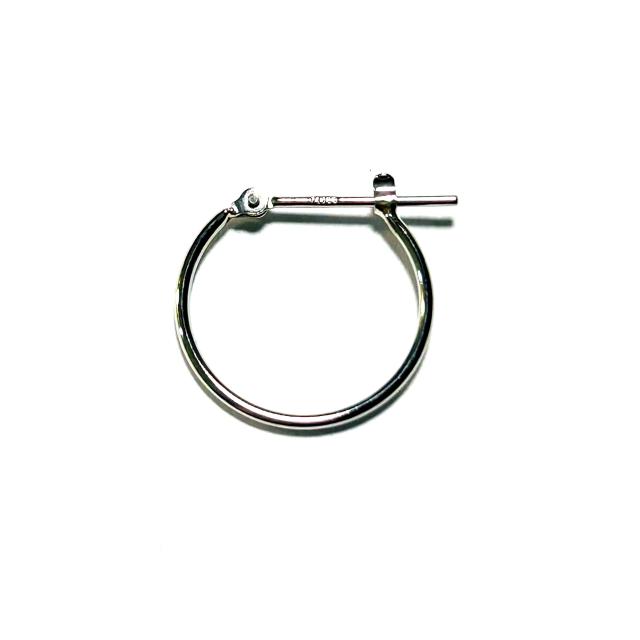 プラチナ Pt900 フープピアス 国産 幅1mm 外径15mm 片耳 1個 プラチナ Pt900 フープピアス 小さめ 国産 幅1mm 外径15mm 片耳