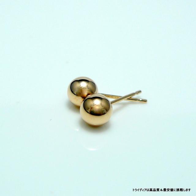 選べる10金 丸玉 ピアス K10 刻印 3.5mm ピアス イエロー ピンク 