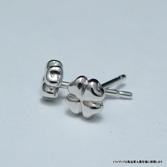 選べる18金 18k 四つ葉 ピアス 片耳分 1個 k18 イエロー ピンク 