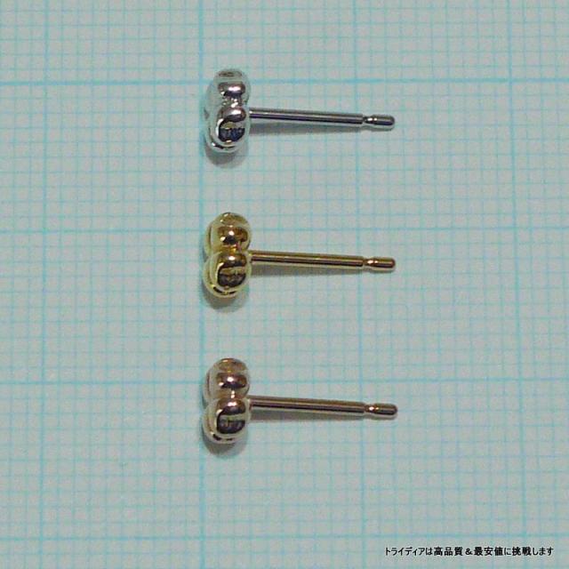 選べる18金 18k 四つ葉 ピアス 片耳分 1個 k18 イエロー ピンク 
