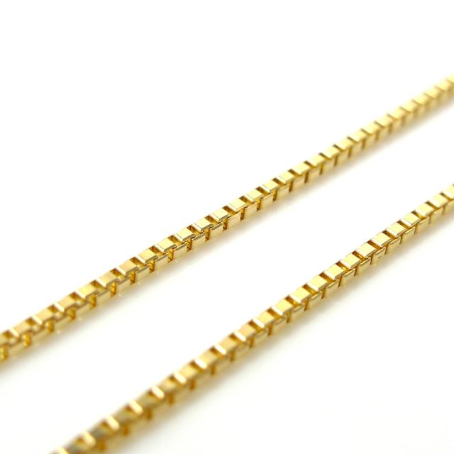 ベネチアン ネックレス 18金 チェーンのみ k18 メンズ レディース プレゼント 幅0.8mm 45cm 2.3g ピンスライド 18k プレゼント ギフト_2