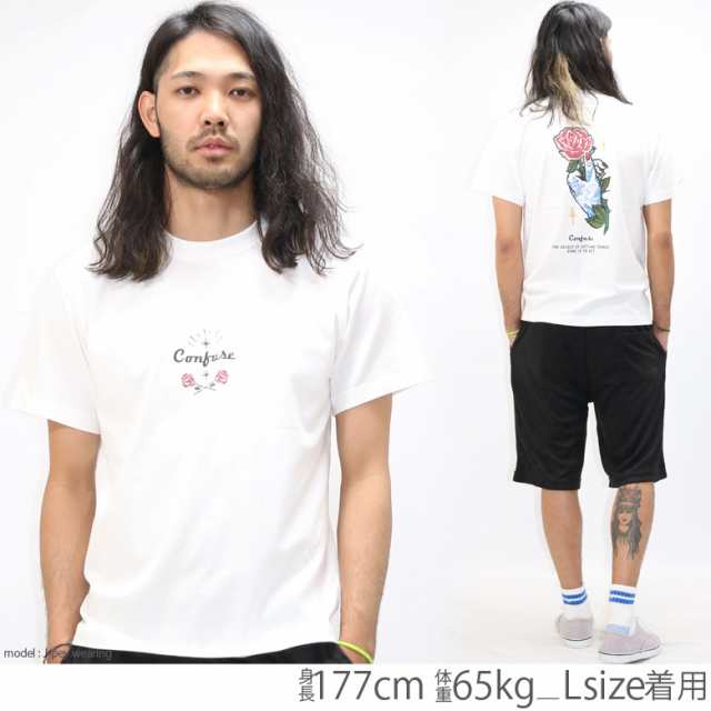 大きいサイズ✰*。薔薇柄オシャレTシャツ