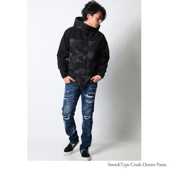 デニムパンツ メンズ ストレッチ ジーンズ おしゃれ かっこいい ボトムス ダメージ クラッシュ 色落ち Used風 ヴィンテージ風 ブランド の通販はau Pay マーケット Maqua Store
