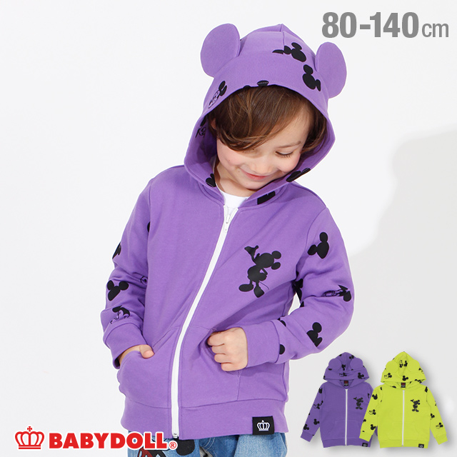 5 11まで さらに Off 50 Off Sale アウトレット ディズニー 耳付き総柄 ジップパーカー 3596k ベビードール 子供服 キッズ 男の子 女の通販はau Pay マーケット Babydoll ベビードール