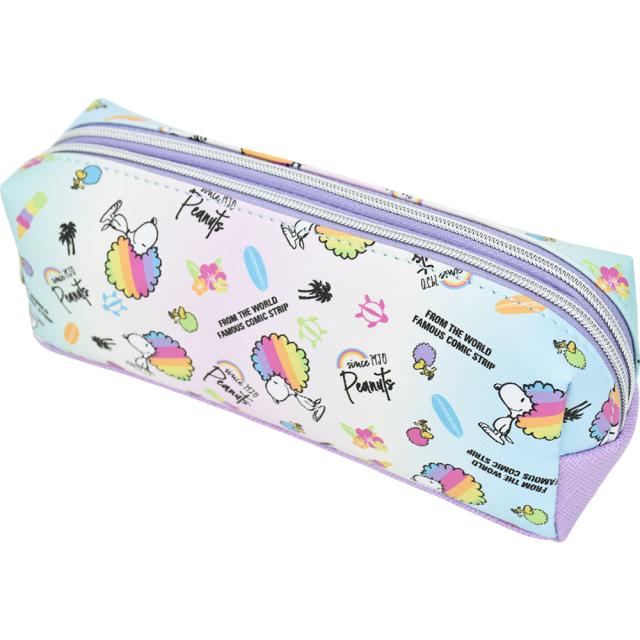 スヌーピー ペンケース 筆箱 レディース 女子 大人 高校生 2ルーム ダブルファスナー 合成皮革 女の子 メンズ 男子 高校生 中学生 ブランの通販はau Pay マーケット Pseg