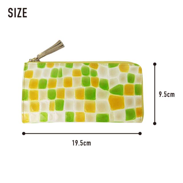 財布 サイフ 長財布 ステンドレザー 本革 牛革 豚革 L字ファスナー 大