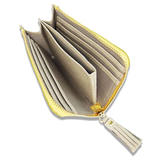 財布 サイフ 折財布 ステンドレザー 本革 牛革 豚革 L字ファスナー