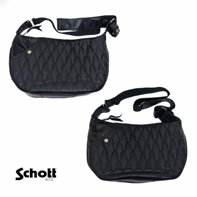 Schott(ショット) パデッドバナナバッグ レザー BAG 鞄 メンズ ショルダー 牛革 782-3976005 送料無料