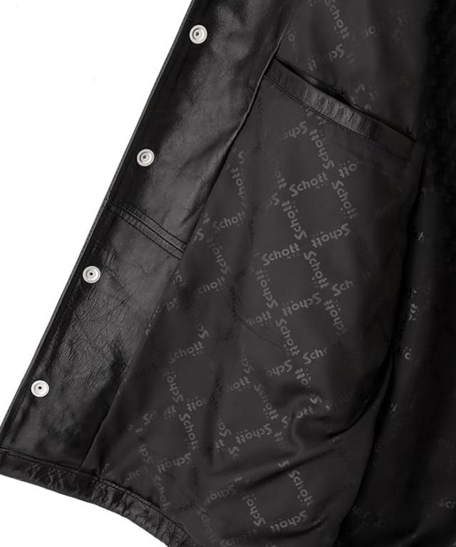 Schott(ショット) レザー ジャケット コーチジャケット アウター メンズ カウレザー 革ジャン ライダース 782-5950054 送料無料_4
