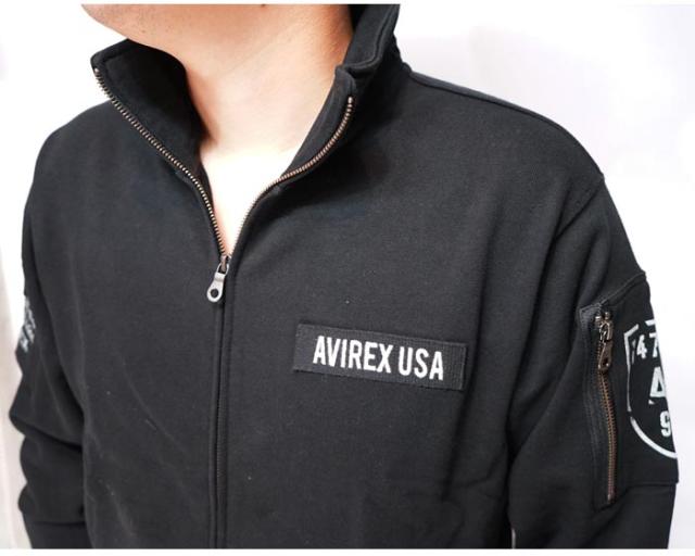 AVIREX アヴィレックス ジップアップ ファティーグ スウェット ジャケット メンズ 783-3930011 送料無料_4