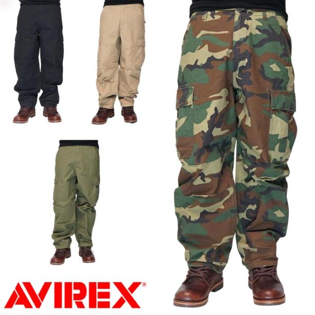 AVIREX アビレックス アヴィレックス ミリタリー コットン リップストップ ファティーグ パンツ カーゴパンツ 783-5910011 送料無料