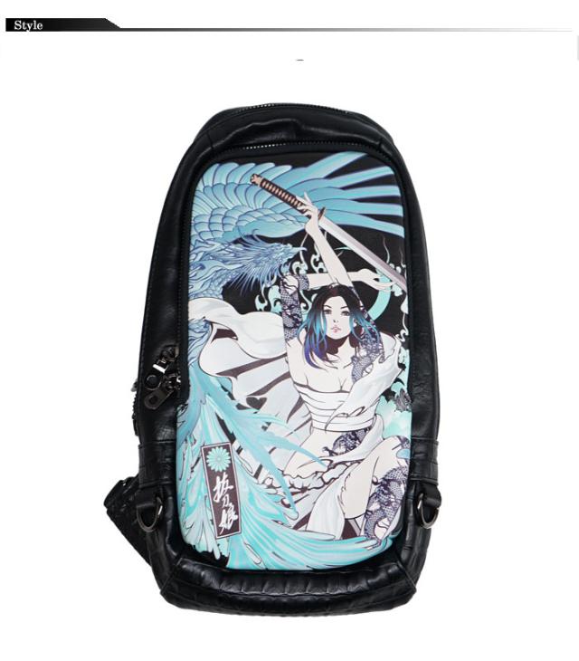抜刀娘 バットウムスメ 絡繰魂 和柄 ボディ ショルダー バッグ BAG 鞄 メンズ 女神 結愛 鳳凰 ボディバッグ 232902 送料無料