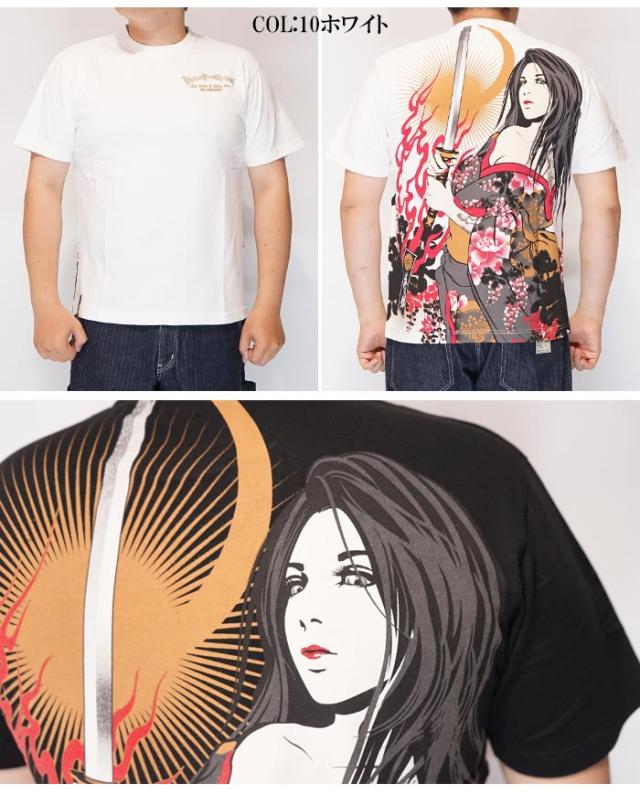 抜刀娘 バットウムスメ 絡繰魂 和柄 Tシャツ 半袖 妃那 メンズ 252137 送料無料_2