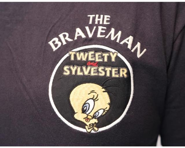 THE BRAVEMAN ブレイブマン ルーニーテューンズ コラボ ロング Tシャツ メンズ トゥイーティー シルベスター LTB-2407 送料無料 THE BRAVEMAN ブレイブマン ルーニーテューンズ コラボ ロング Tシャツ