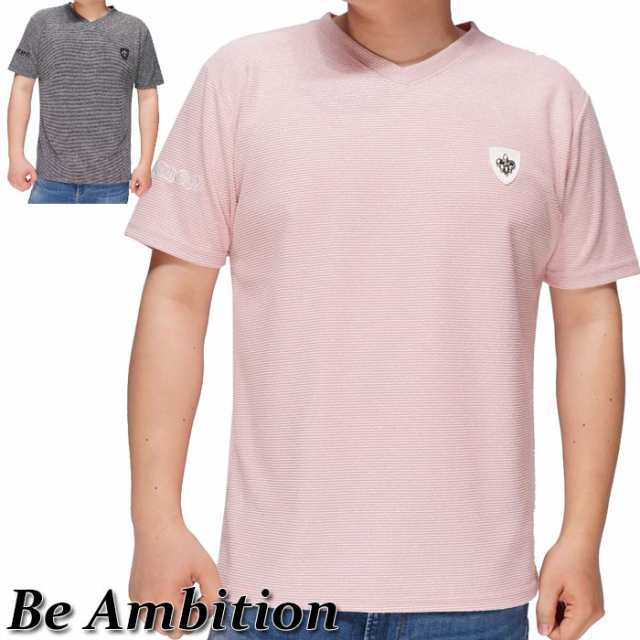 Be Ambition ビーアンビション 半袖 Tシャツ メンズ ユリ ワッペン