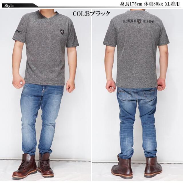 Be Ambition ビーアンビション 半袖 Tシャツ メンズ ユリ ワッペン