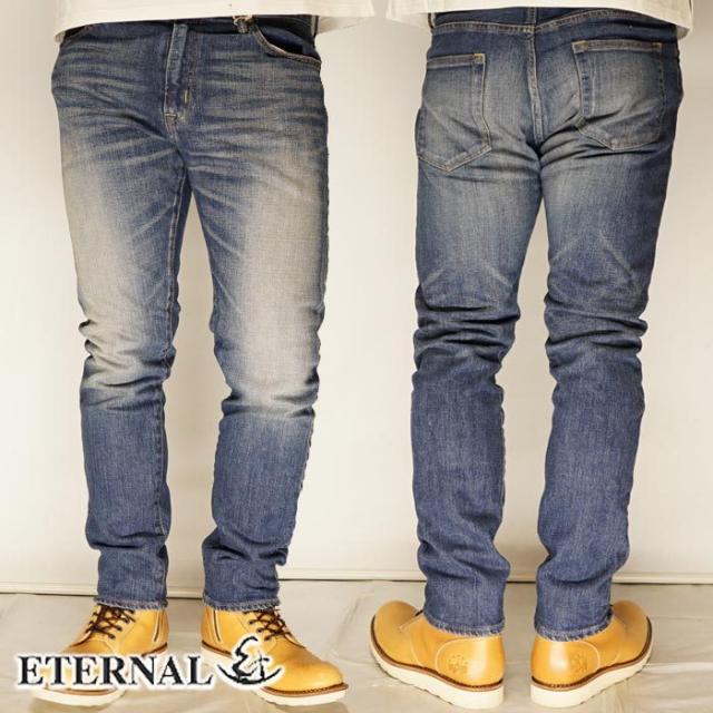 ETERNAL エターナル ストレッチ テーパード ジーンズ デニム ワンウォッシュ 岡山県児島産 日本製 52290-2 送料無料