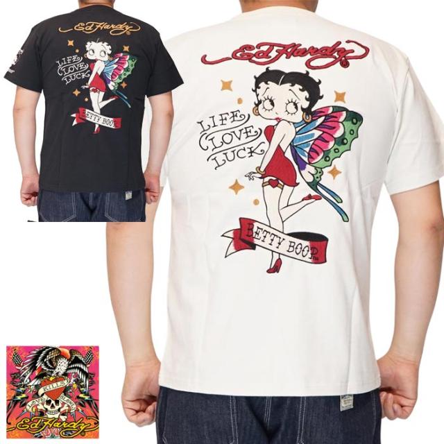 ED HARDY エドハーディー ベティブープ ベティー コラボ Tシャツ 半袖 メンズ BED-2504 送料無料