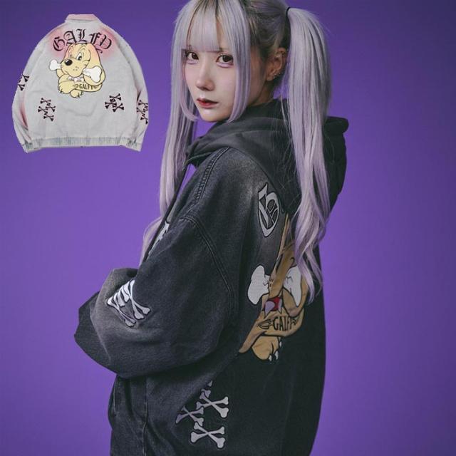 ガルフィー GALFY アウター メンズ レディース 骨骨カラーデニムジャケット 男女兼用 ユニセックス 犬 144011 送料無料