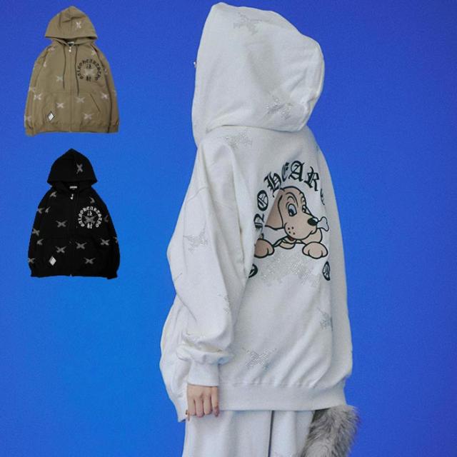 GALFY ガルフィー パーカー メンズ レディース ユニセックス ピカピカ注射器犬パーカー 153030 送料無料