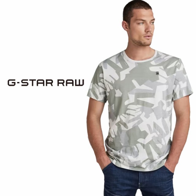 ジースター ロウ G-STAR RAW Tシャツ 半袖 メンズ CAMO ALLOVER T