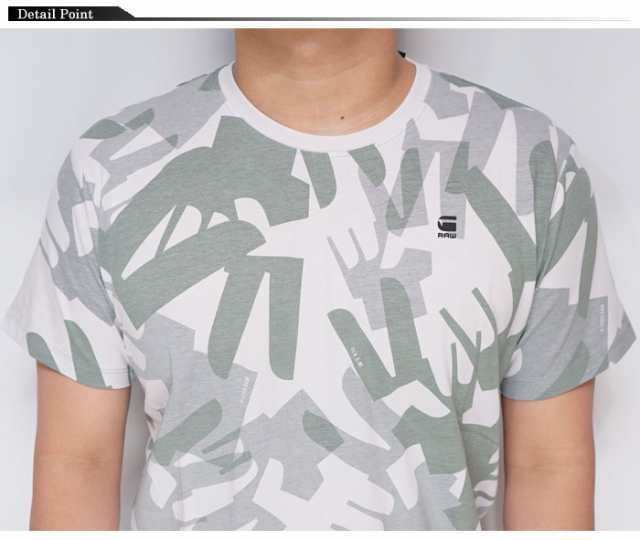 ジースター ロウ G-STAR RAW Tシャツ 半袖 メンズ CAMO ALLOVER T