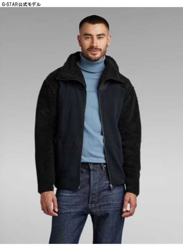 ジースター ロウ G-STAR RAW ニット ジャケット メンズ DAST SHEARLING ZIP THRU KNIT D22526-C560 送料無料_2