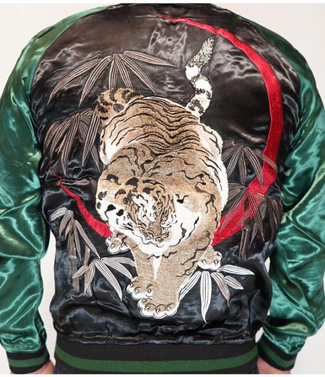 花旅楽団 ハナタビガクダン 和柄 スカジャン メンズ 総刺繍