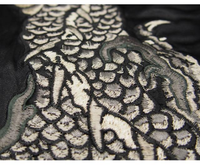 花旅楽団[ハナタビガクダン] 渡龍柄 刺繍 リバーシブル 和柄スカジャン