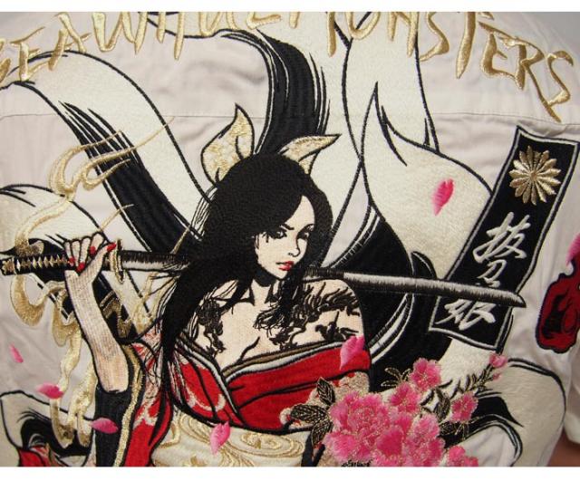 訳ありセール格安 抜刀娘 絡繰魂 妃那九尾 和柄半袖シャツ 2722 送料無料 抜刀娘から新作和柄アイテムが登場 クリアランス Www Dialoguecapital Com