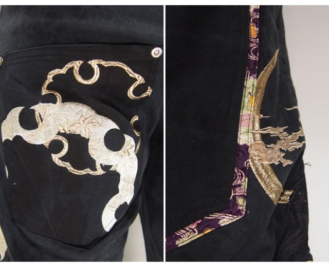 21780円を30%OFFセール 抜刀娘 絡繰魂 穂乃花 ブラック 和柄ジーンズ/デニム/274864/送料無料の通販は