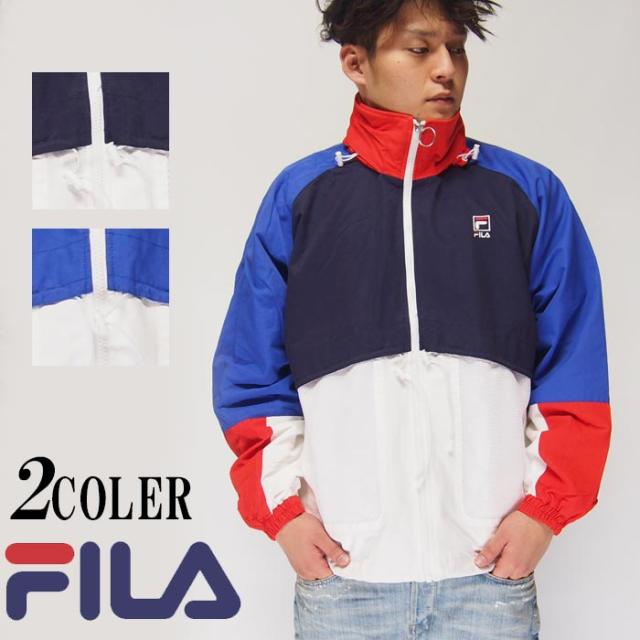 19580円を30%OFFセール FILA[フィラ]ヘリテージ ウインドブレーカー マルチカラー切替 メッシュポケット ナイロンジャケット/FM9535/送料無料