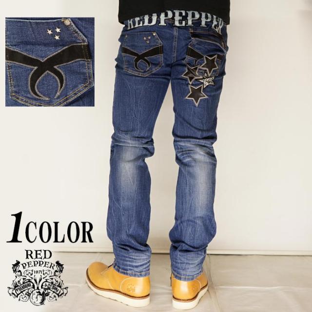 Red Pepper レッドペッパー メンズ ブラックスター セミストレート デニム ジーンズ Rj65 送料無料の通販はau Pay マーケット 和柄販売のジーンズプラザ摩耶葛西店