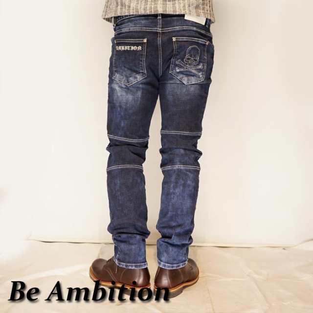Be Ambition ビーアンビション ジーンズ デニム スカル エンボス加工 D20101 送料無料の通販は