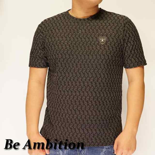 Be Ambition ビーアンビション 半袖 Tシャツ メンズ ユリ ワッペン