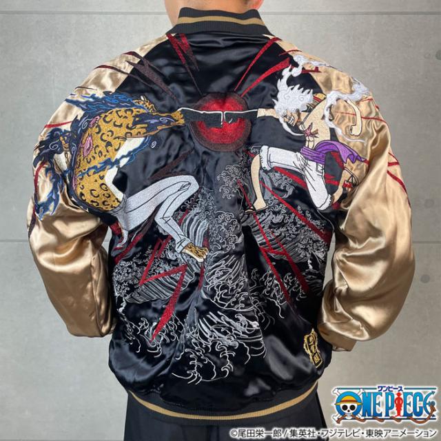 ONE PIECE × 絡繰魂 【ルフィvs ルッチ】決戦リバーシブルスカジャン 253005 送料無料