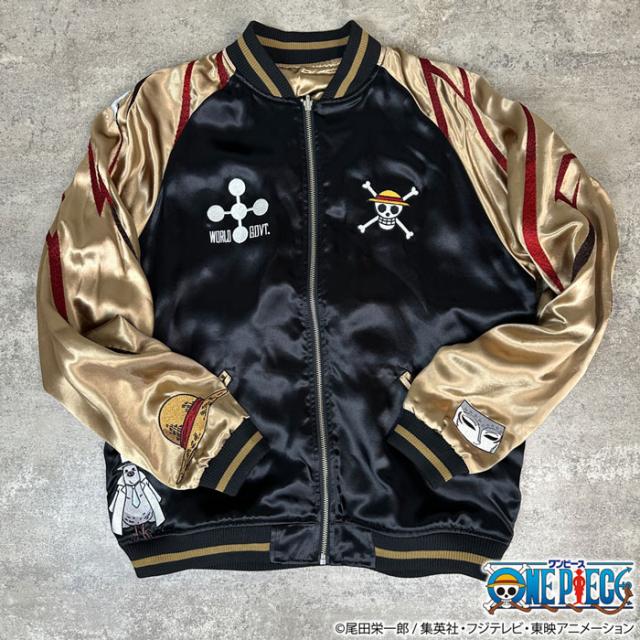 ONE PIECE × 絡繰魂 【ルフィvs ルッチ】決戦リバーシブルスカジャン 253005 送料無料_2