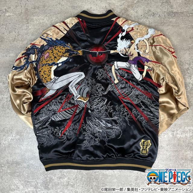 ONE PIECE × 絡繰魂 【ルフィvs ルッチ】決戦リバーシブルスカジャン 253005 送料無料_3