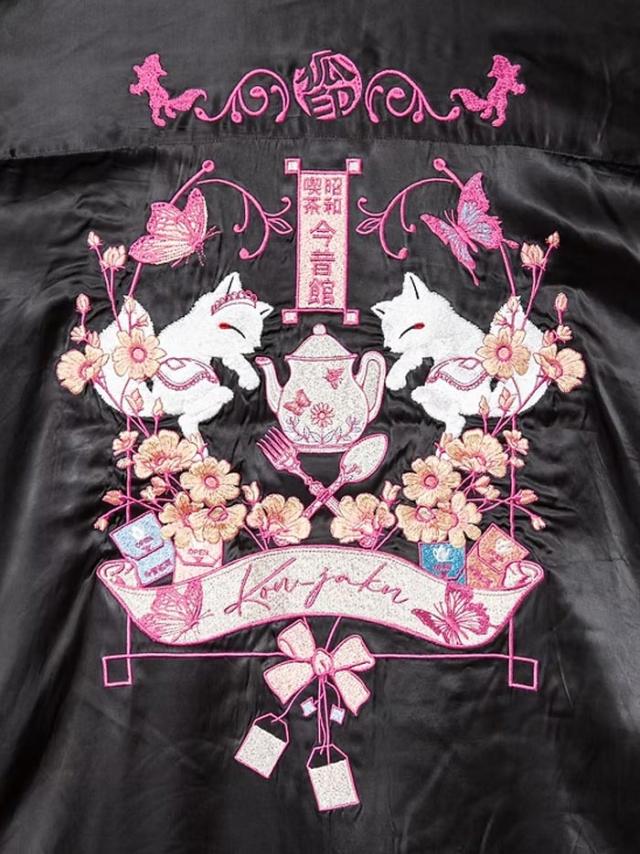 今昔 こんじゃく 和柄 サークルシャツ 昭和喫茶今昔館 メンズ 狐  参丸一 KJ-29212 送料無料_4