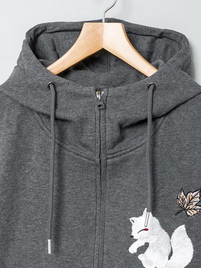 今昔 こんじゃく 狐 和柄 パーカー メンズ 主役はもらった ポンたぬき 参丸一 KJ-29235 送料無料_5