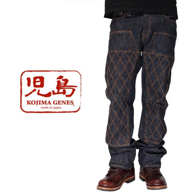 児島ジーンズ KOJIMA GENES 13oz ダイヤステッチ ダブルニーストレート ストレッチパンツ ジーンズ デニム 日本製 メンズ ワンウォッシュ RNB-107 送料無料の通販は