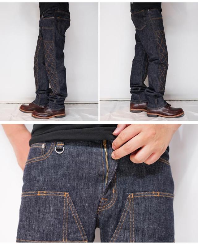 児島ジーンズ KOJIMA GENES 13oz ダイヤステッチ ダブルニーストレート ストレッチパンツ ジーンズ デニム 日本製 メンズ ワンウォッシュ RNB-107 送料無料_2